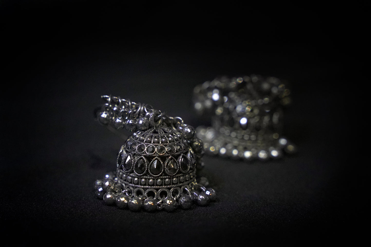 Oxidized Bahubali Style Jhumkas
