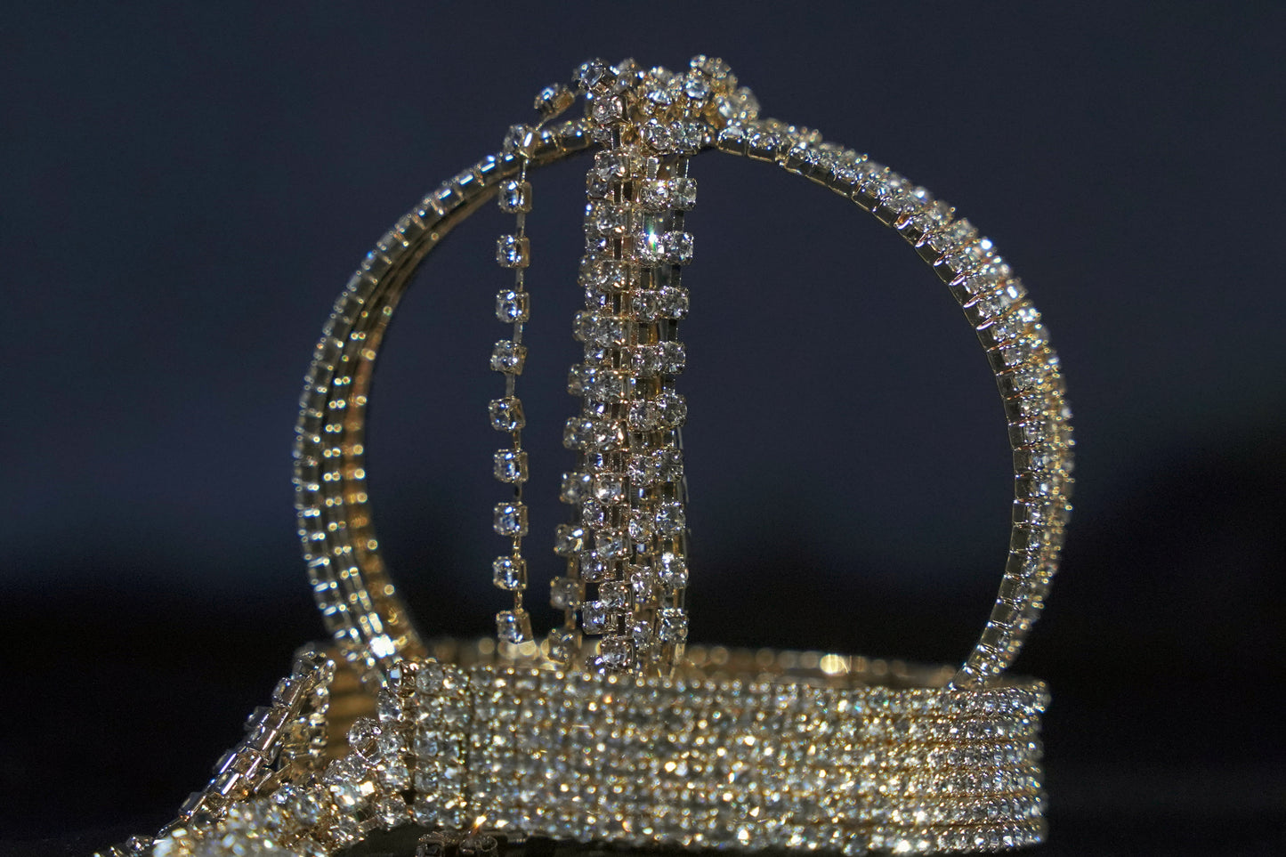 The Cascade Crystal Bangel(Pair)
