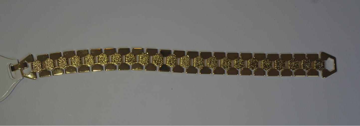 The Gilded Hexagon Link Bracelet