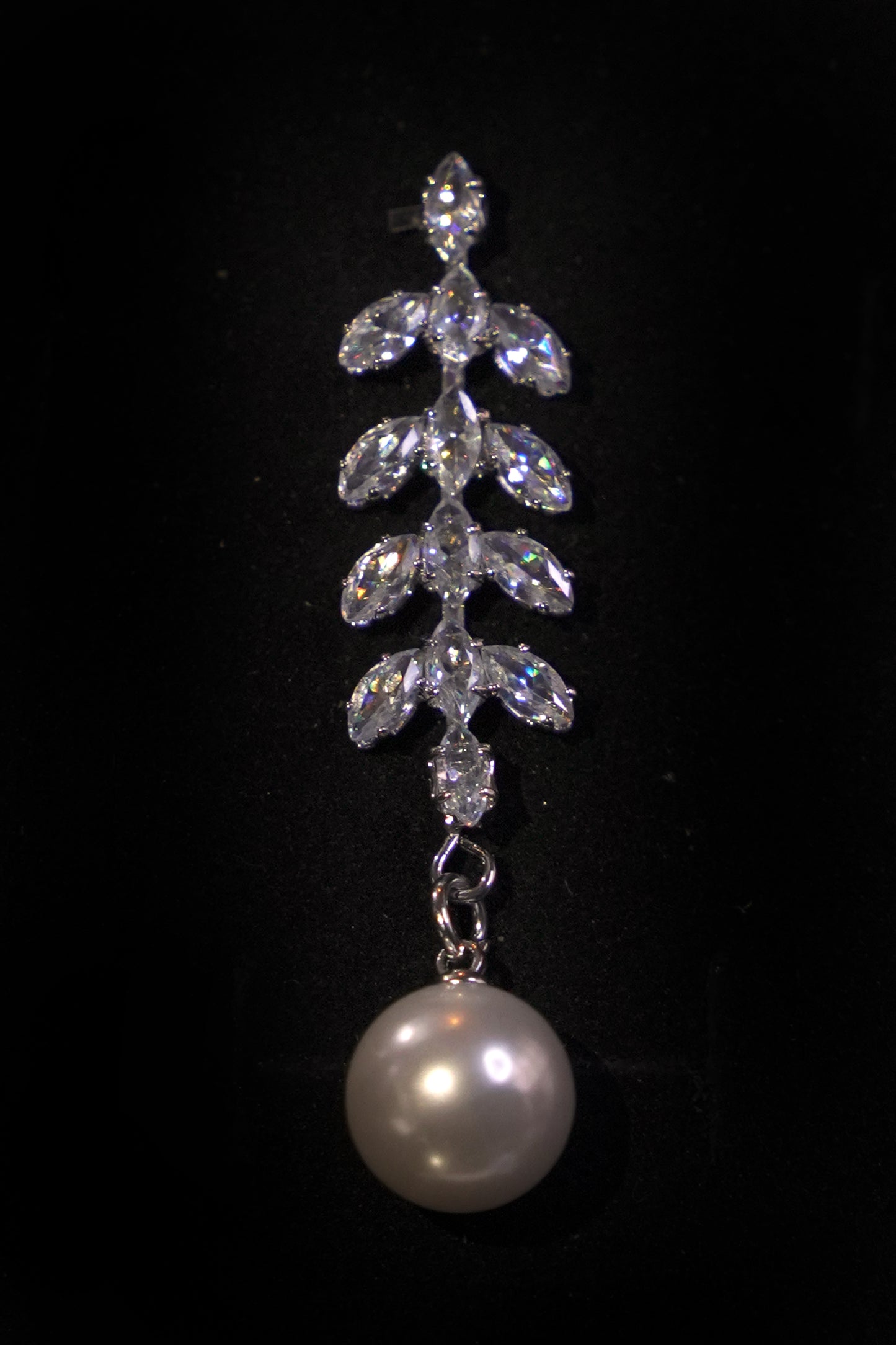 The Argent Pearl Vine Earrings