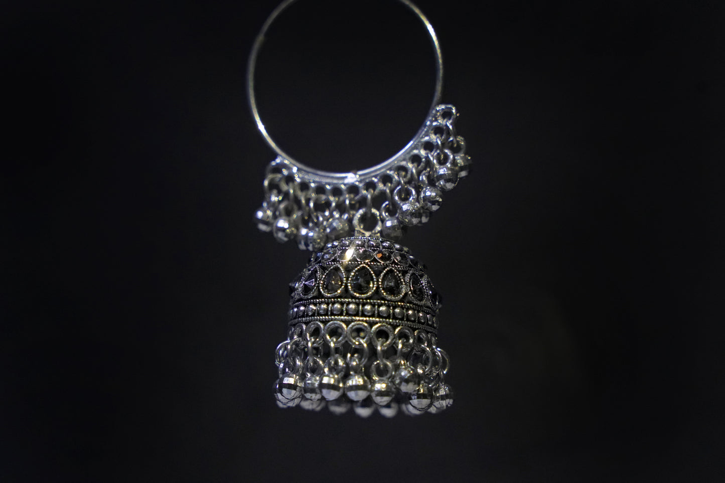 Oxidized Bahubali Style Jhumkas