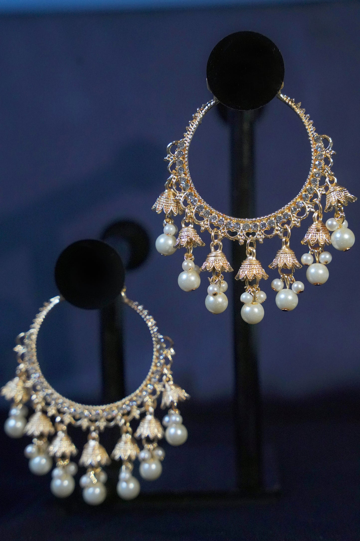 Pearl Drop Chandbali Earrings